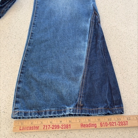 Blue B. Rhinestone Jeans Womens Large Bling Rodeo Western Equestrian Wide Leg - Picture 9 of 15